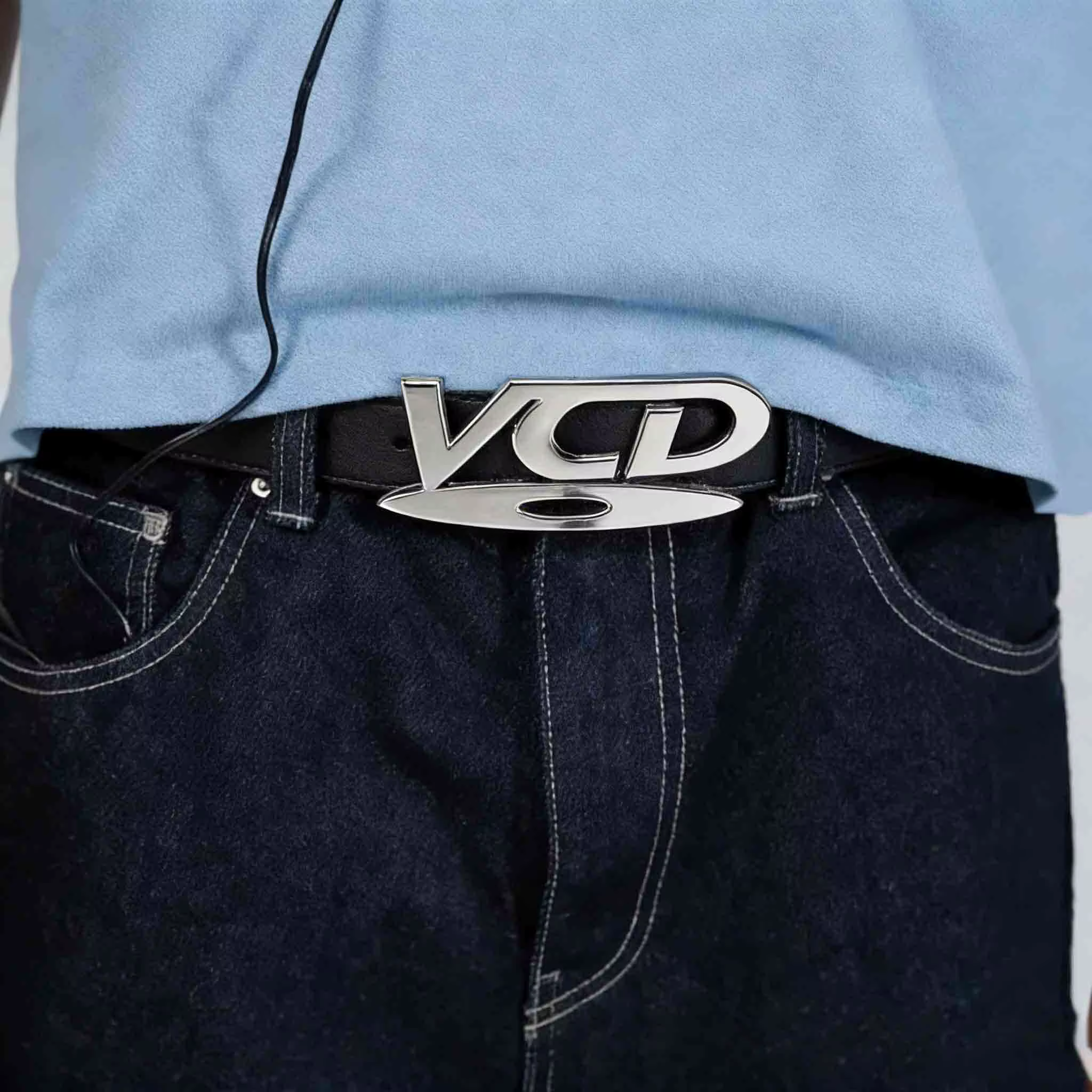 Ceinture à boucle DVD rétro Y2K 2026 pour femme, design tendance et original, accessoire polyvalent 