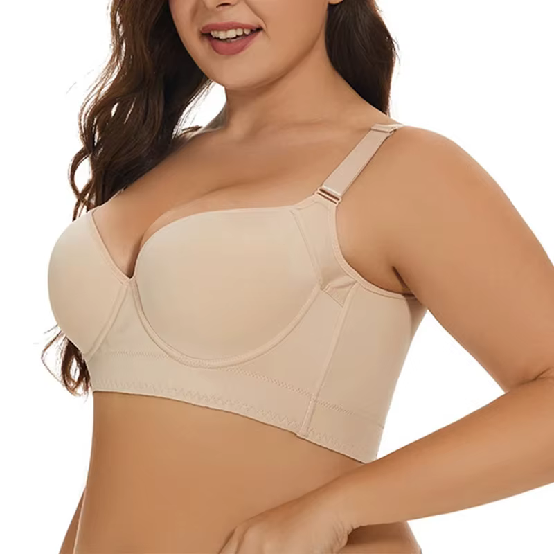 Soutien-gorge lisse pour le dos, grande taille, large bande, vêtements en saillie, sous-vêtements, h