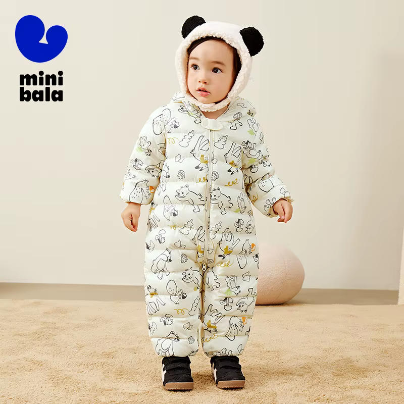Mini Bala enfants vers le bas barboteuse hiver coupe-vent imperméable mignon combinaison chaude