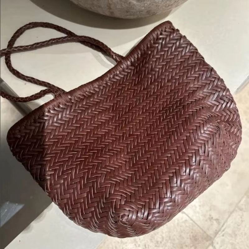 100% peau de vache naturelle tissage sacs à main main concepteur en cuir véritable femme fourre-tout