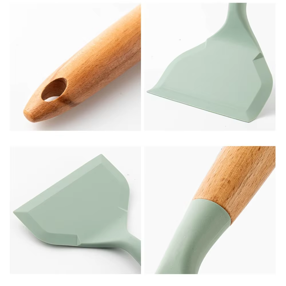 Spatule en silicone antiarina à large bouche Yuzi, Eva d'omelette, crêpes, œufs frits, pelle, access
