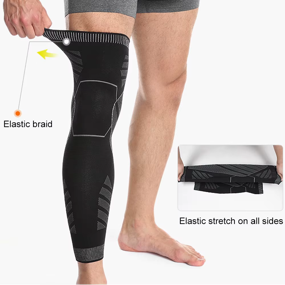 BraceTop 1 PC Manchons de jambe complets Manchons de jambe à compression longue Manchons de genou Pr
