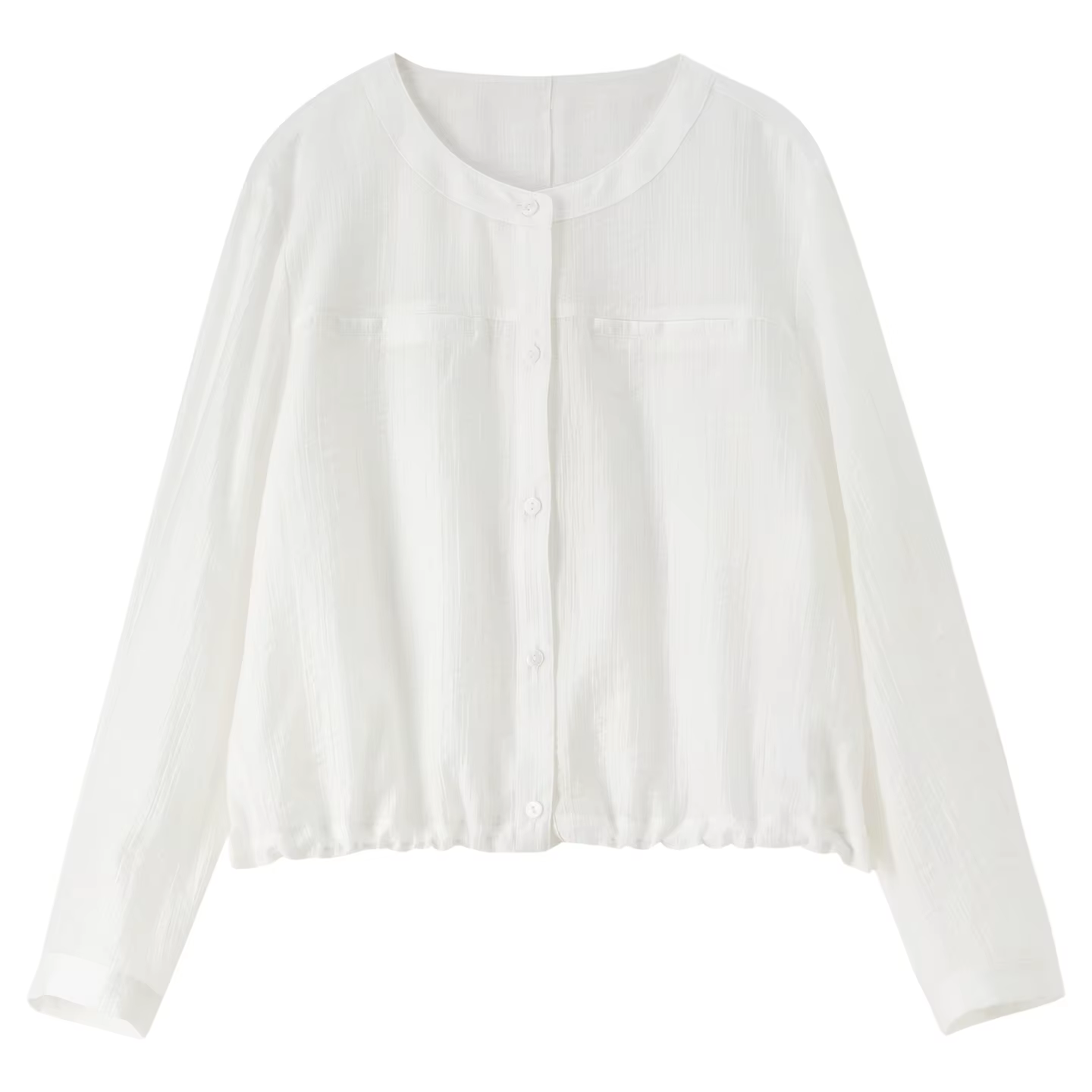 Chemisier surdimensionné en Lyocell SENTUBILA pour femme, collection Printemps-Été 2026, col rond, m
