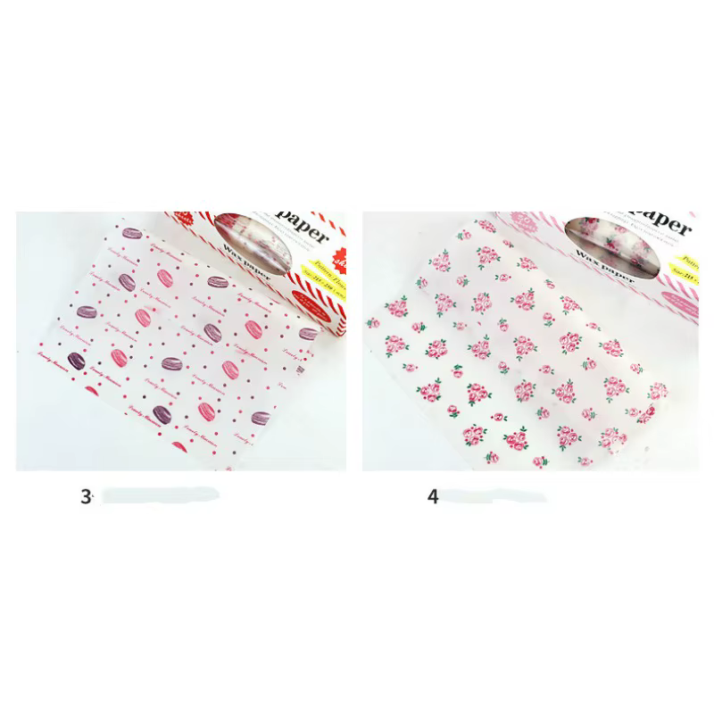 Papier ciré de qualité alimentaire, 50 pièces/lot, papier de graisse, emballages alimentaires, papie