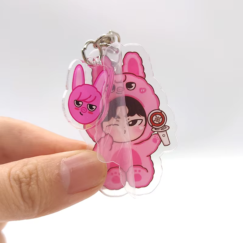Porte-clés en acrylique KPOP pour les fans, pendentif de sac mignon, accessoires cadeaux, ensemble d