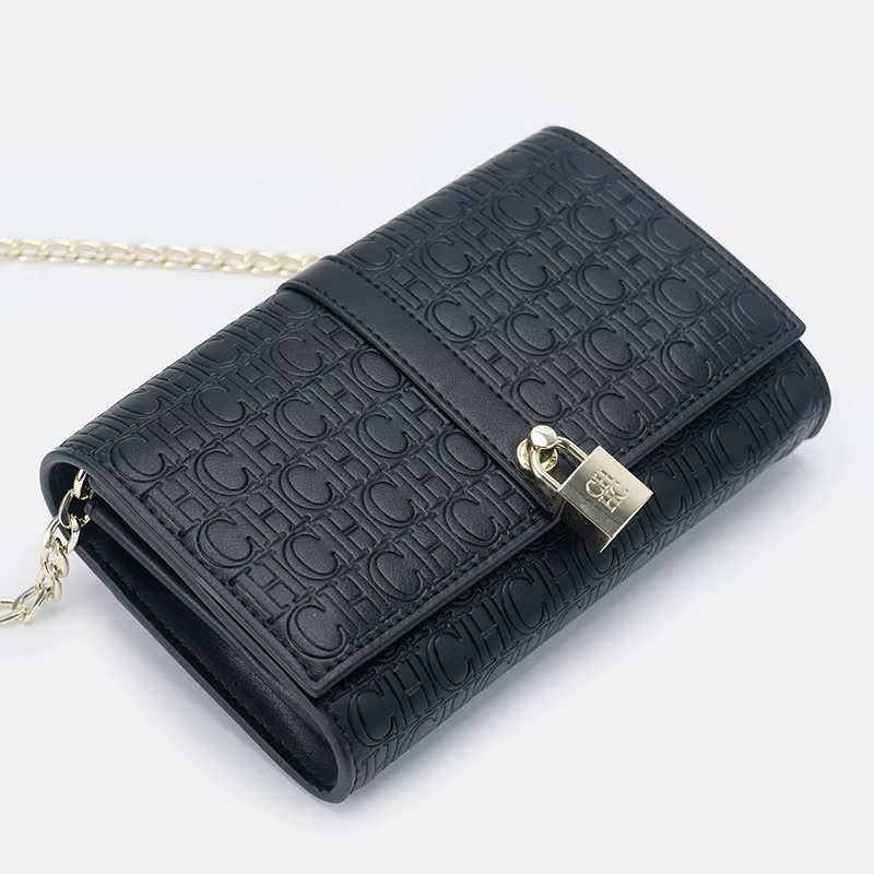 CH exquis à la mode lettre imprimée chaîne serrure conception classique femmes sac à main de haute q