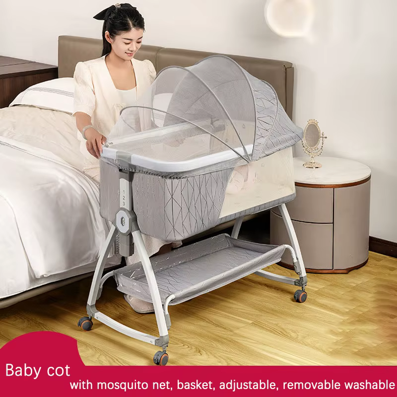 Berceau pour nouveau-né avec moustiquaire, berceau pliable et amovible pour bébé, berceau de couchag