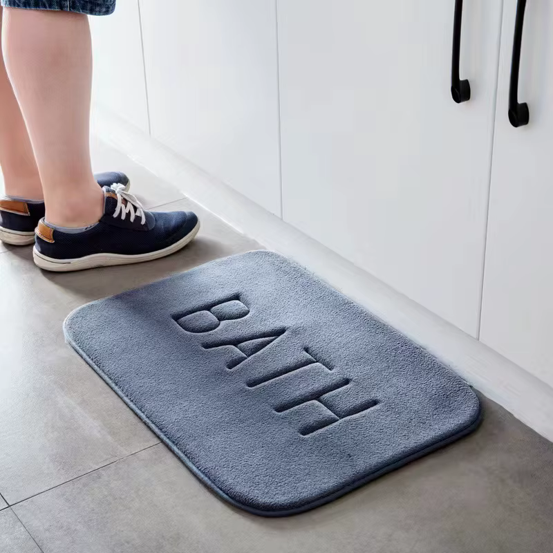 Anti Slip Mat Faux Cachemire Mousse à Mémoire Tapis Corail Polaire Super Absorbant Tapis de Sol Cuis