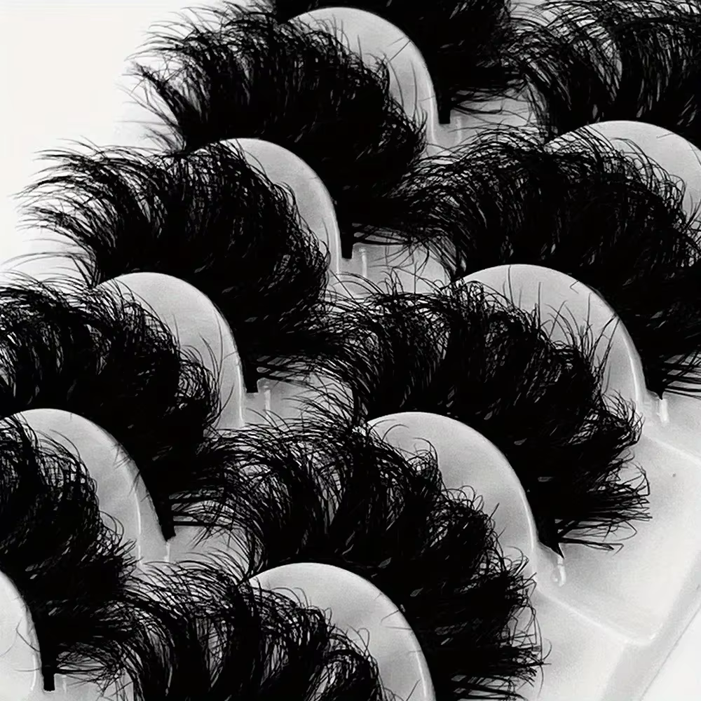 5 paires de cils Faux cils de vison longue durée cils de vison moelleux Volume dramatique Extension 