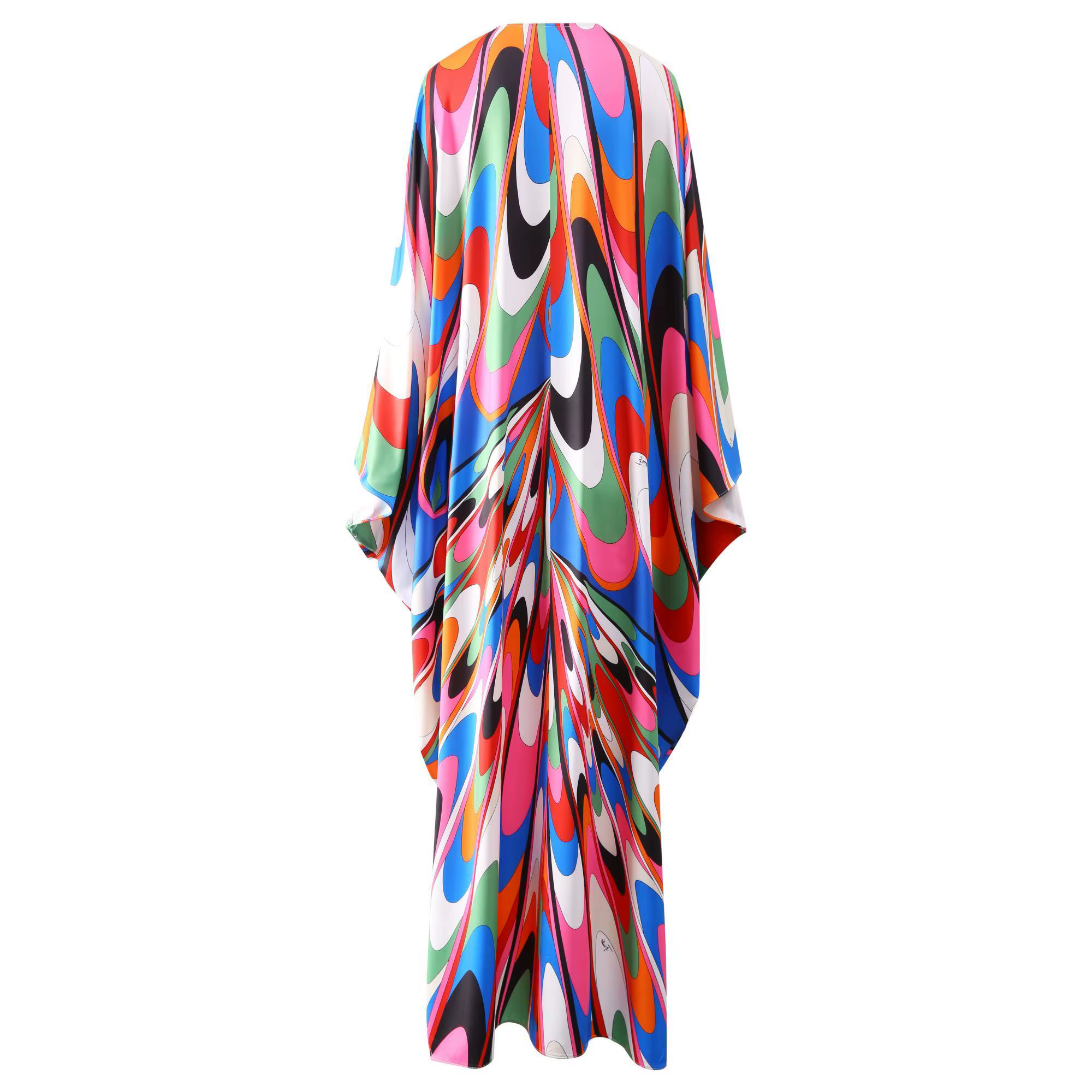 Mode 2024 printemps été nouveau Style bohême robes décontractées col rond manches chauve-souris rayé