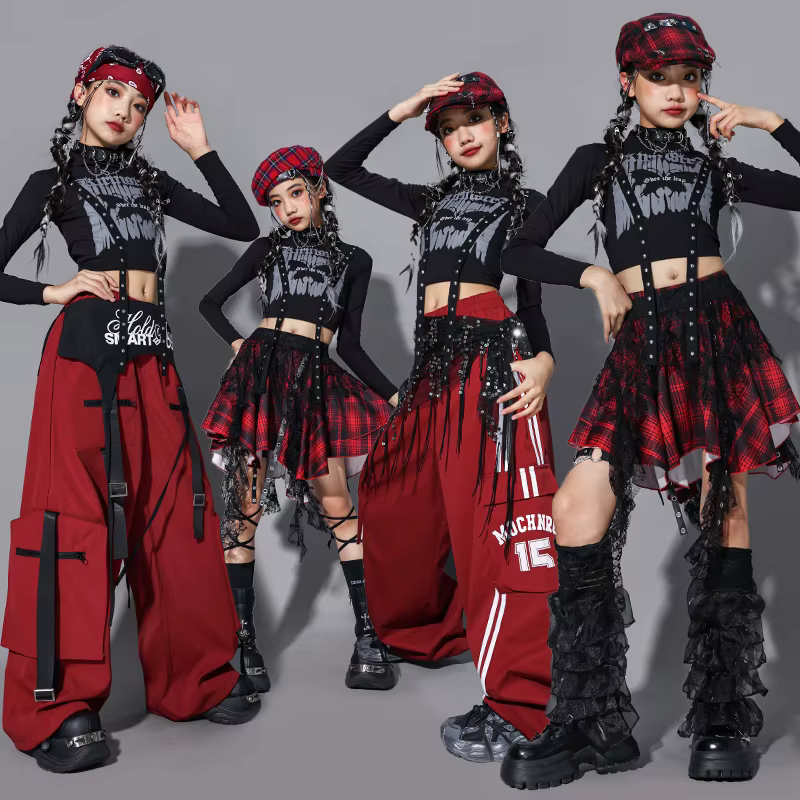 Ensemble de vêtements pour filles K-pop, haut court à épaules dénudées, pantalon de jogging, short d