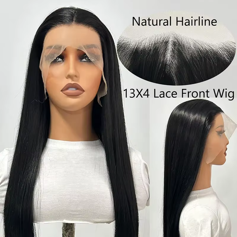 13*4 perruques avant de dentelle perruques droites pour les femmes avec des cheveux synthétiques de