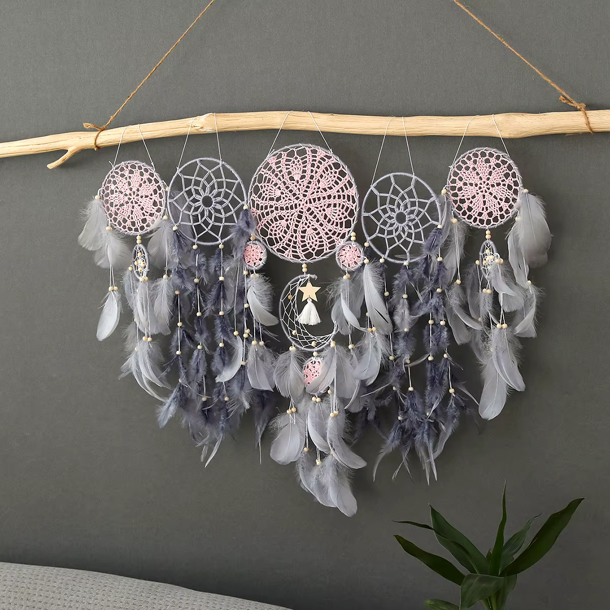 Attrape-rêve pour décoration de salon et de chambre à coucher, grand cadeau de Noël, fête des mères,