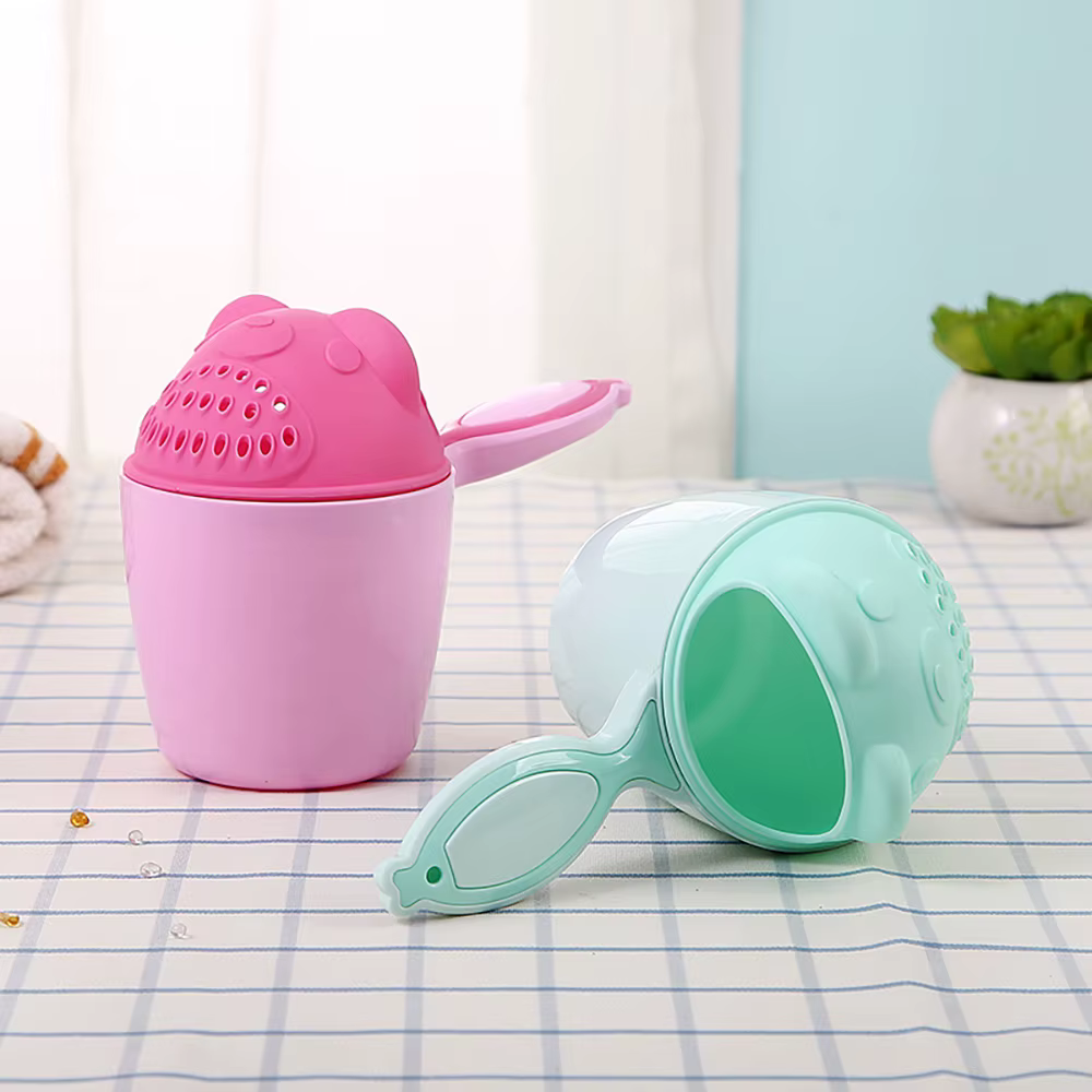 Bonnets de bain pour bébé, dessin animé mignon, tasse de shampoing pour enfants, Bailer de bain, cui