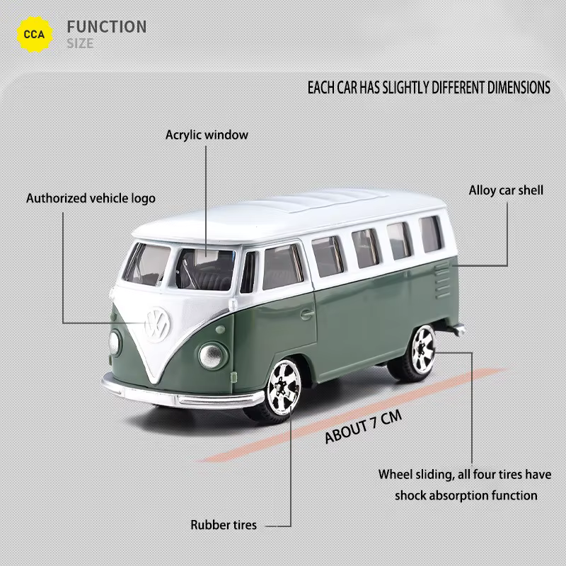 CCA MSZ 1:64 Volkswagen Audi modèle suspendu exquis voiture classique modèle de voiture statique en 