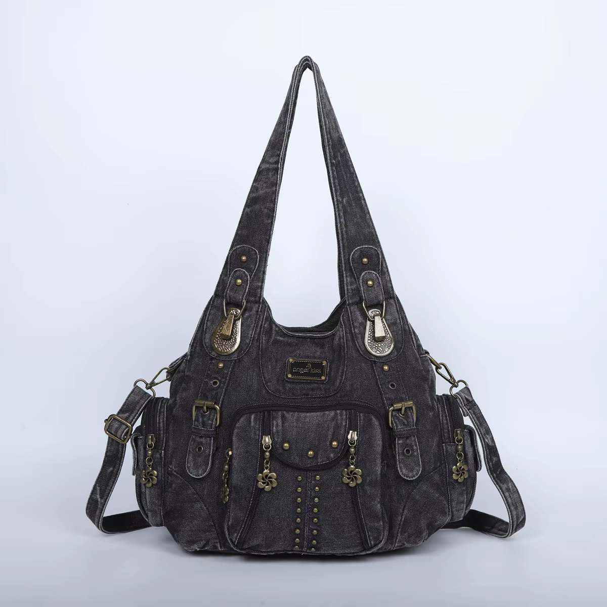 Sacs à main vintage pour femmes, sacs à bandoulière en cuir PU tendance, sacs à main de grande capac