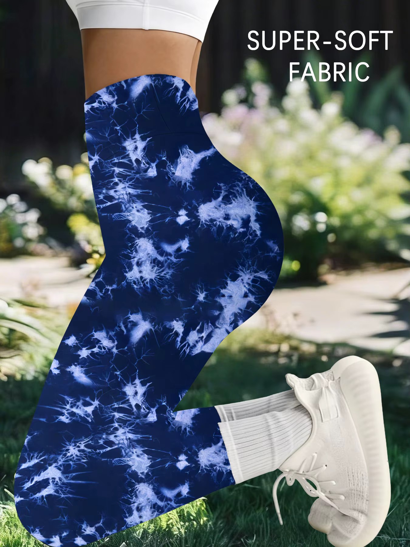 Leggings de sport tie-dye taille haute super doux pour femmes, non transparents, pour l'entraînement