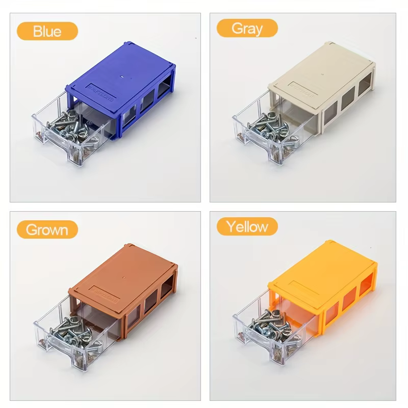 LEADLOONG 8/16 pièces 14x9x4 cm/5.5x3.5x1.5 pouces pièces de vis artisanat organisateur de fil Mini 