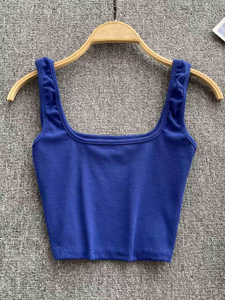 Haut court dos nu pour femme, chemisier à fond, coupe couvertes, solide, précieux, sexy, Y2K
