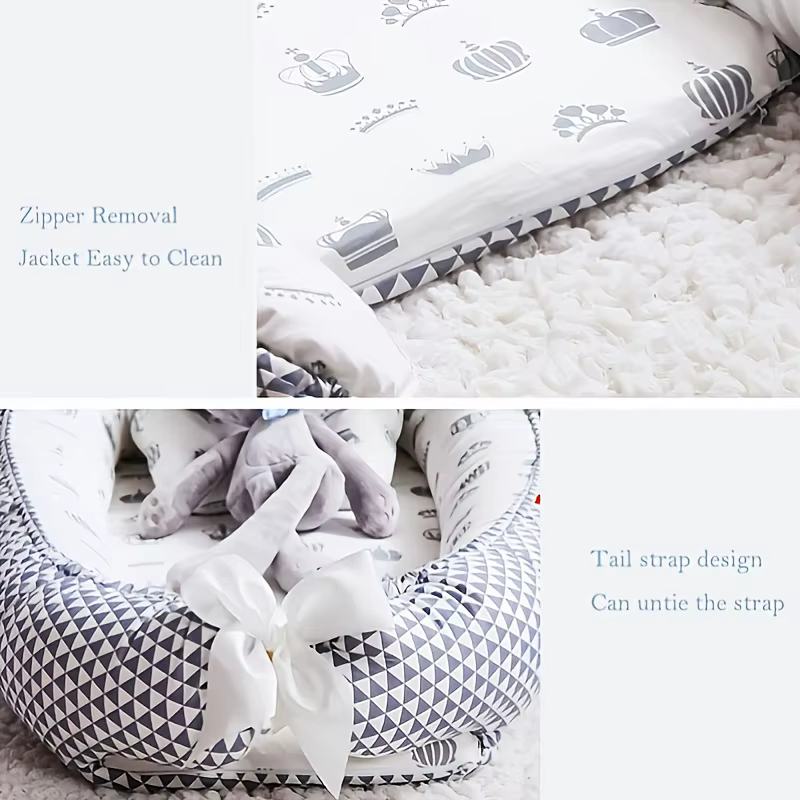 Nid de bébé pour dormir, chaise longue pour nouveau-né, en coton, respirant, réglable, berceau dans 