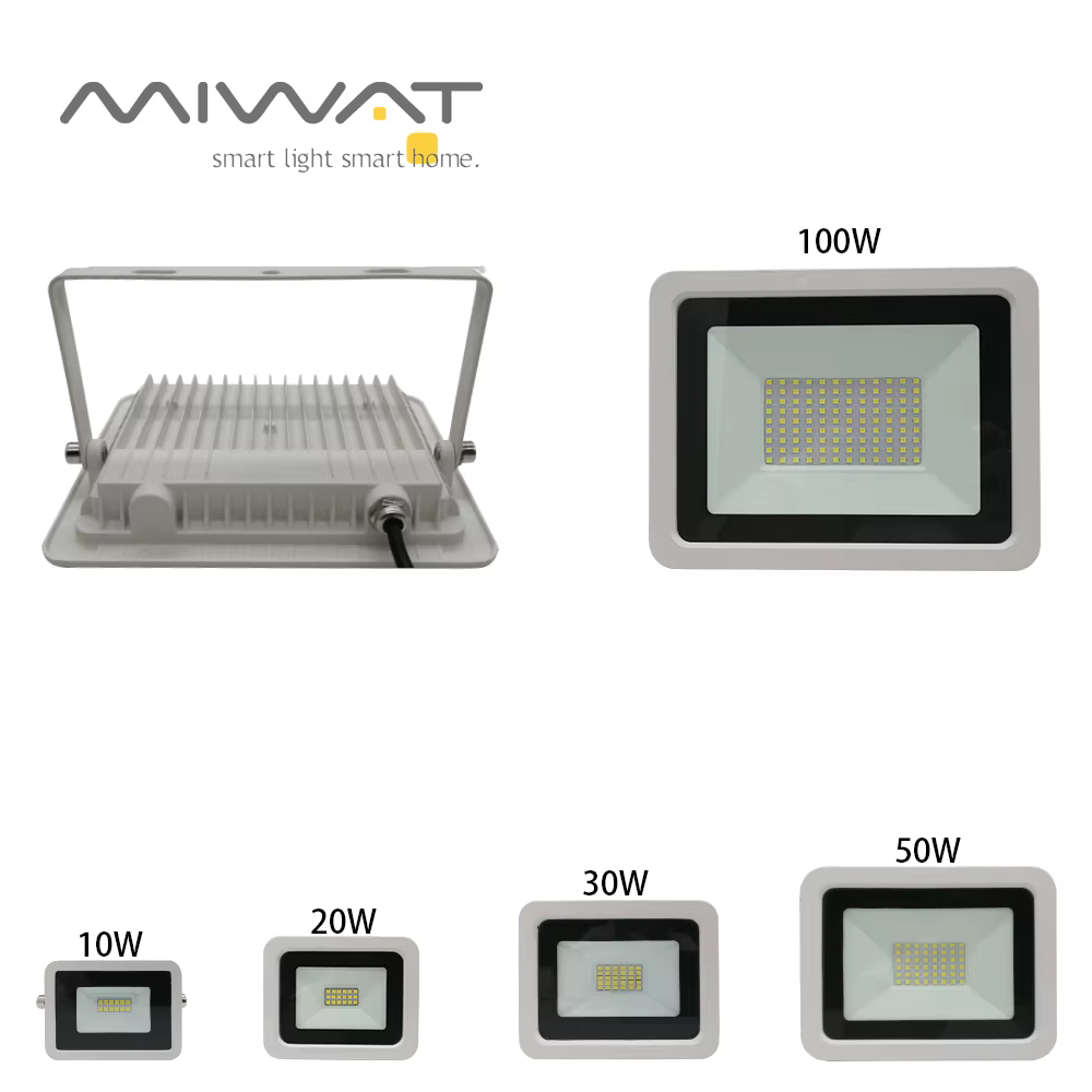 Projecteur LED blanc 100W 50W 30W 20W 10W AC 220V, réflecteur extérieur étanche, lampadaire, appliqu