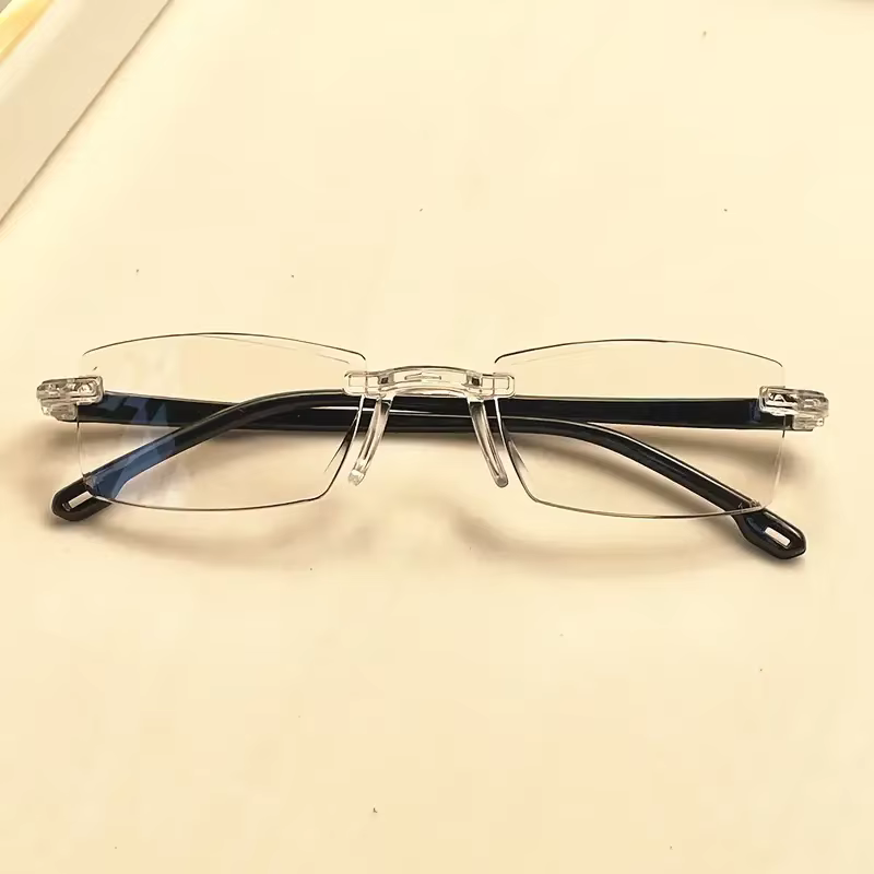 Paquet de 14 lunettes de lecture sans monture de style vintage – Cadre rectangulaire, bloquant la lu