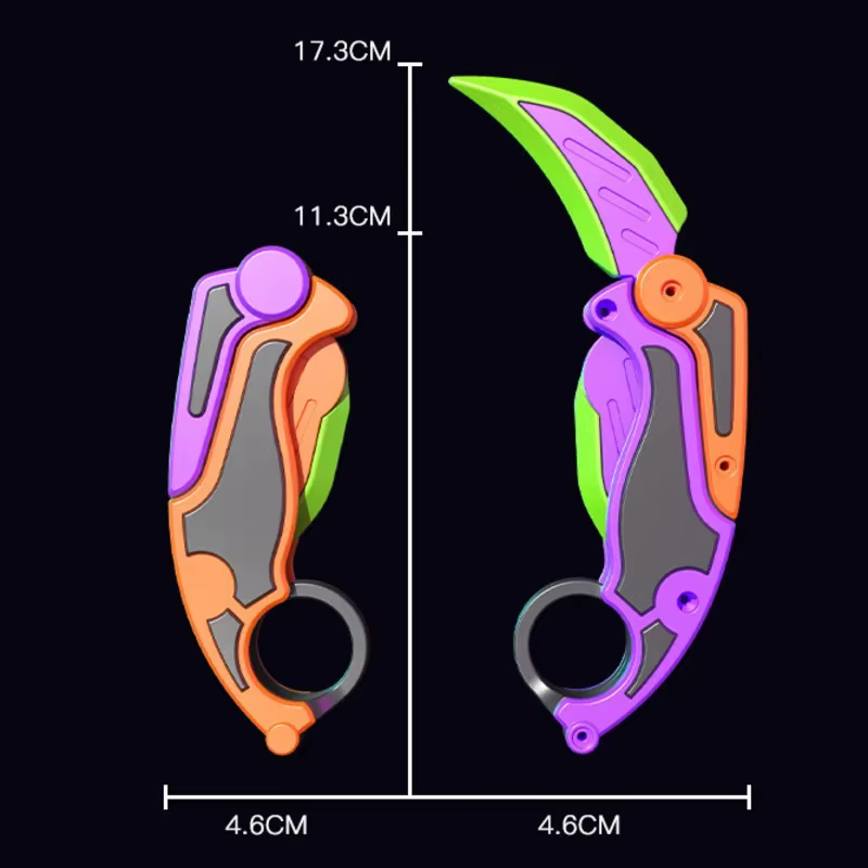 Nouveau couteau à griffes papillon en plastique d'impression 3D, couteau à gravier de carottes, joue