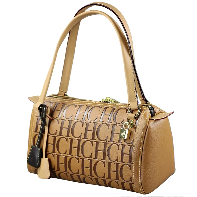Sac à main cylindrique de grande capacité de style vintage 2025, marque CH, mode, lettres en relief,