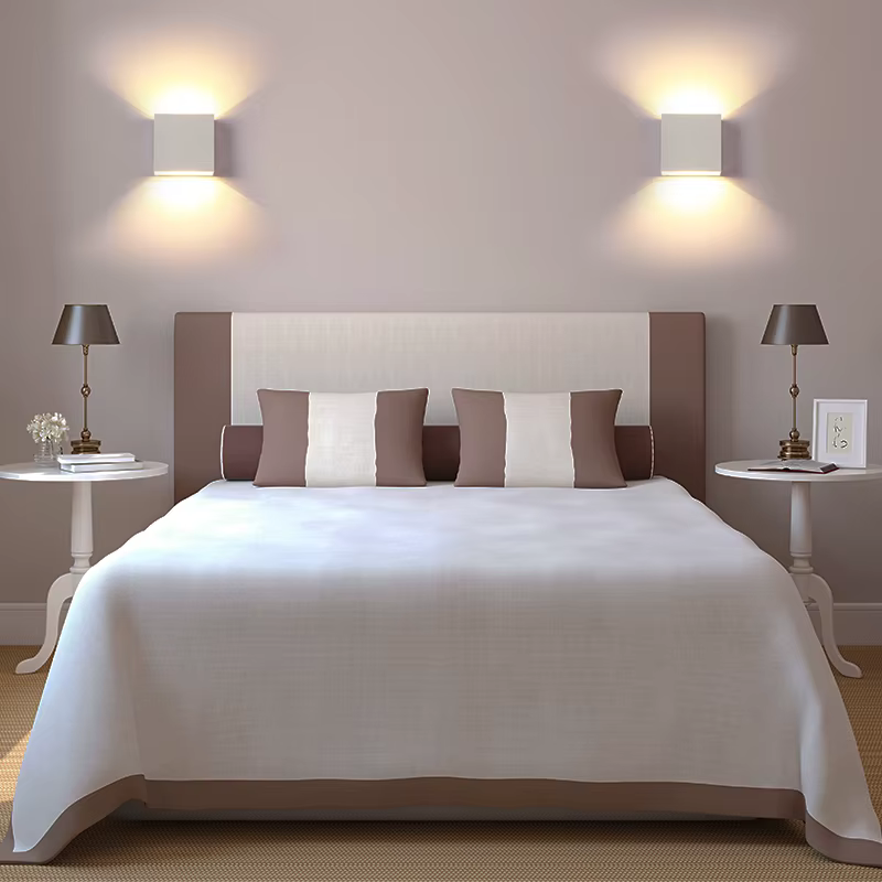 Appliques murales LED 6W modernes pour intérieur, luminaires muraux blancs à éclairage haut et bas p