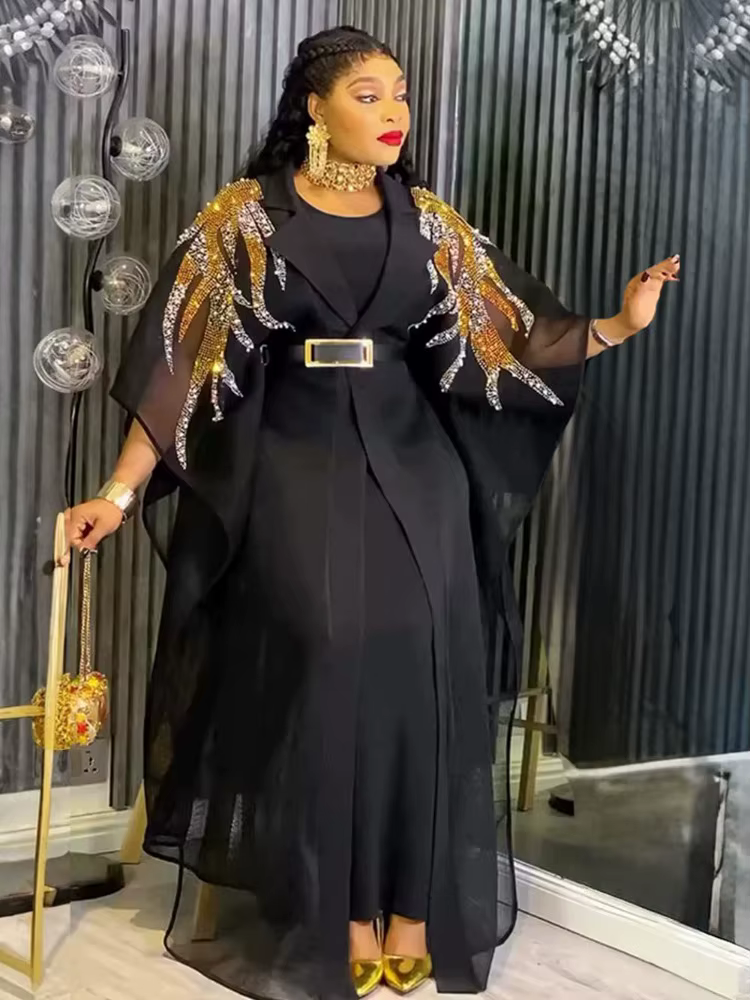 Robes traditionnelles pour femmes, ensemble de 2 pièces Dashiki africain turc, vêtements Kaftan Duba