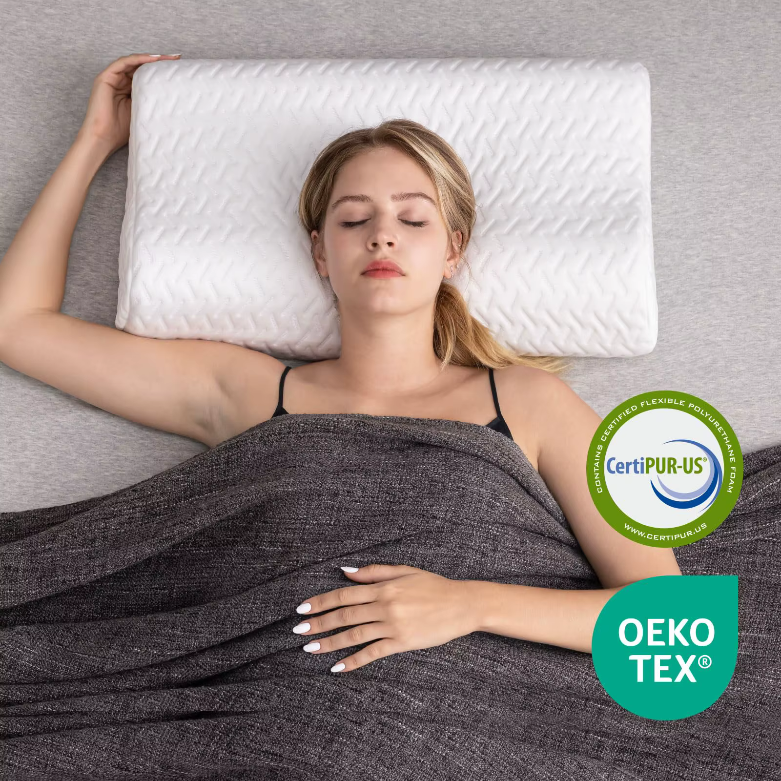 Hcore-Oreiller en mousse à mémoire de forme Ergonom, 1 pièce, pour le cou, les instituts oto, contou