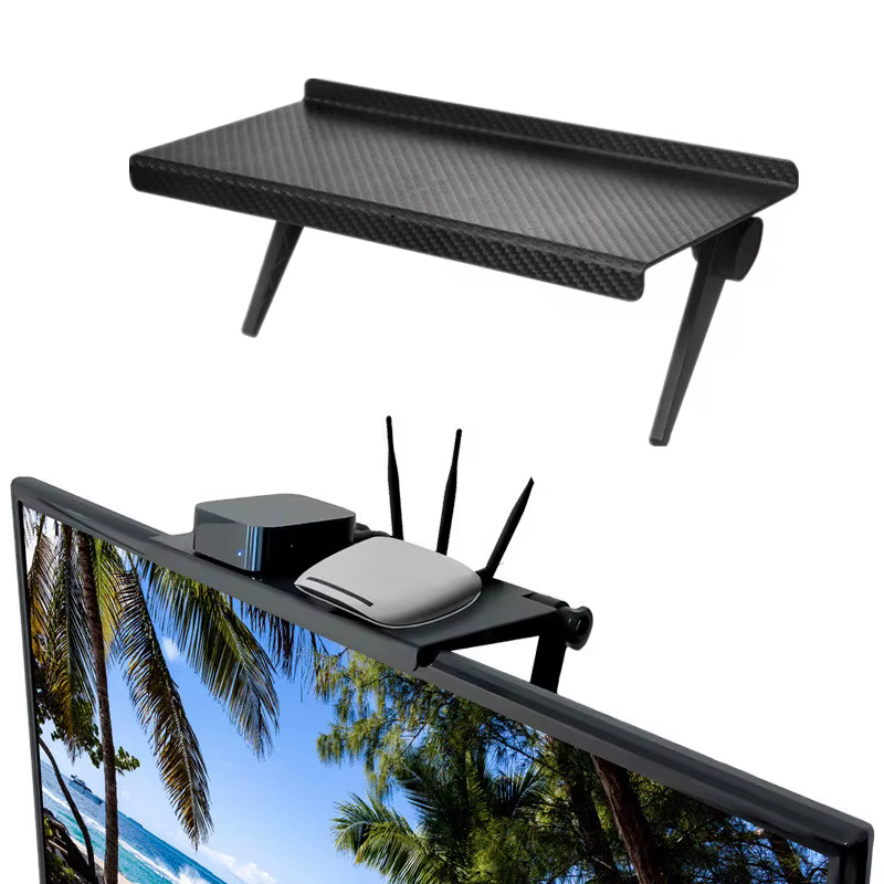 Organisateur de maison réglable pour écran de télévision, étagère supérieure pour moniteur d'ordinat