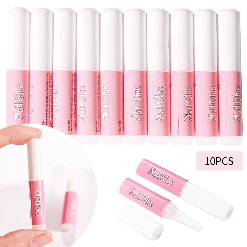 Colle acrylique pour faux ongles, 10 à 30 pièces, séchage rapide, Gel pour Extension rapide, strass 
