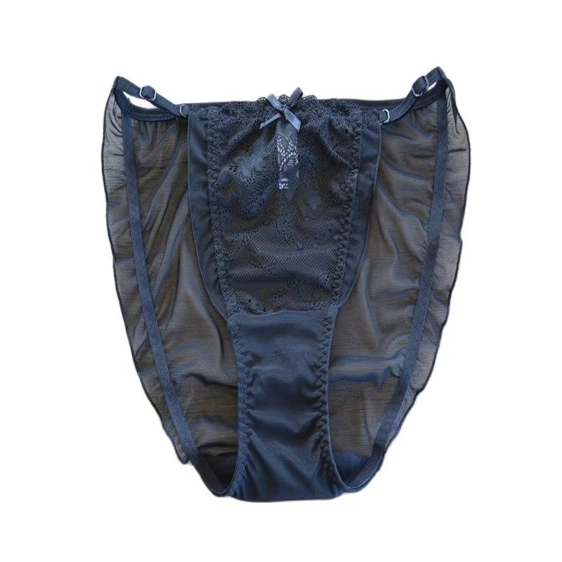 Culotte en dentelle pour femmes, culotte en maille, Triangle, élastique réglable, sous-vêtement liss