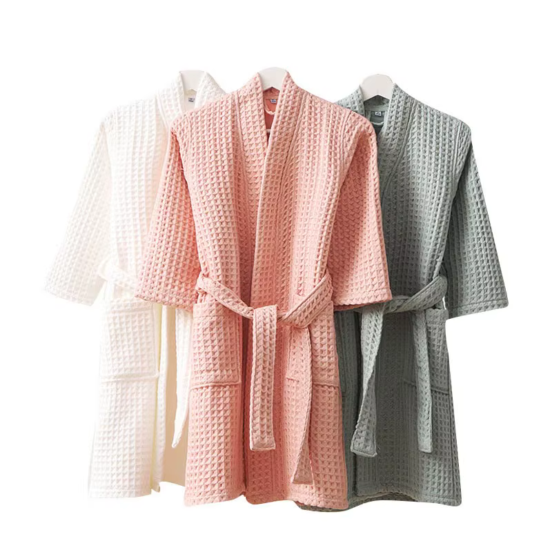 Peignoir de bain en coton pour enfants, absorbant et à séchage rapide, long, avec capuche, en tissu 
