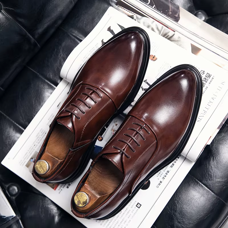 Chaussures habillées classiques pour hommes, chaussures en cuir Oxford, brogues sociales, chaussures