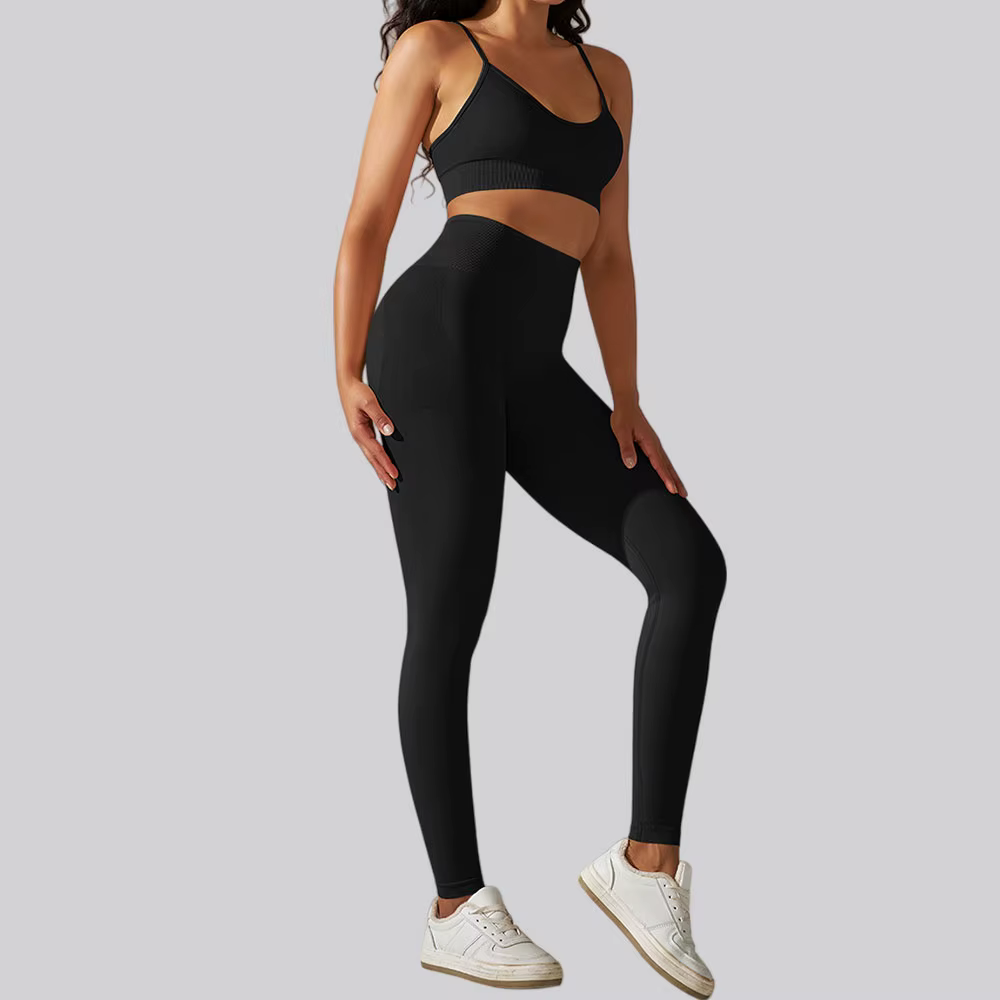 Survêtement sans couture pour femmes, ensembles de Yoga, 2 pièces, combinaison de Sport, vêtements d