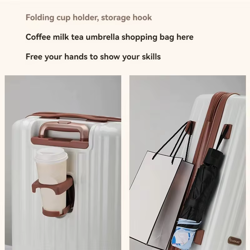 1 Piece Set 20/ 24inch Boarding Large Capacity Expandable Suitcase Anti-Scratch Surface Customs Lock