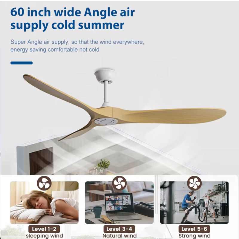 36/42/52/60 pouces ventilateur de plafond industriel Vintage ABS ventilateur sans lumière télécomman