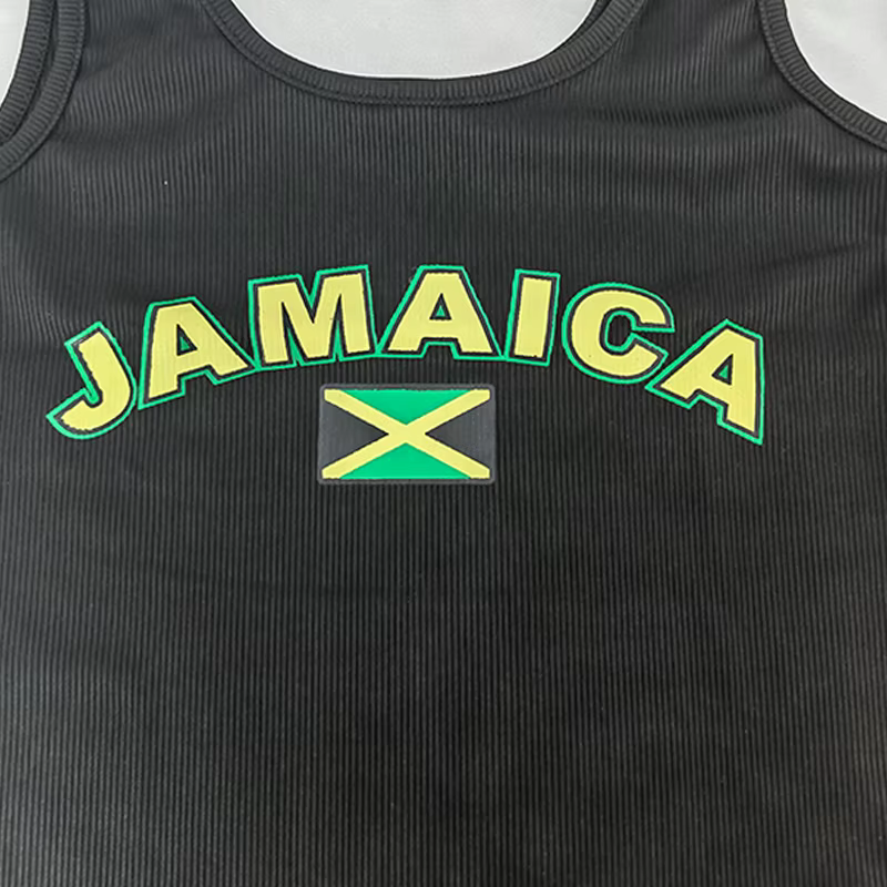 JAMAICA-Camisole noire à glaçure pour femmes, haut court, t-shirt décontracté, col en fibre, sexy, é