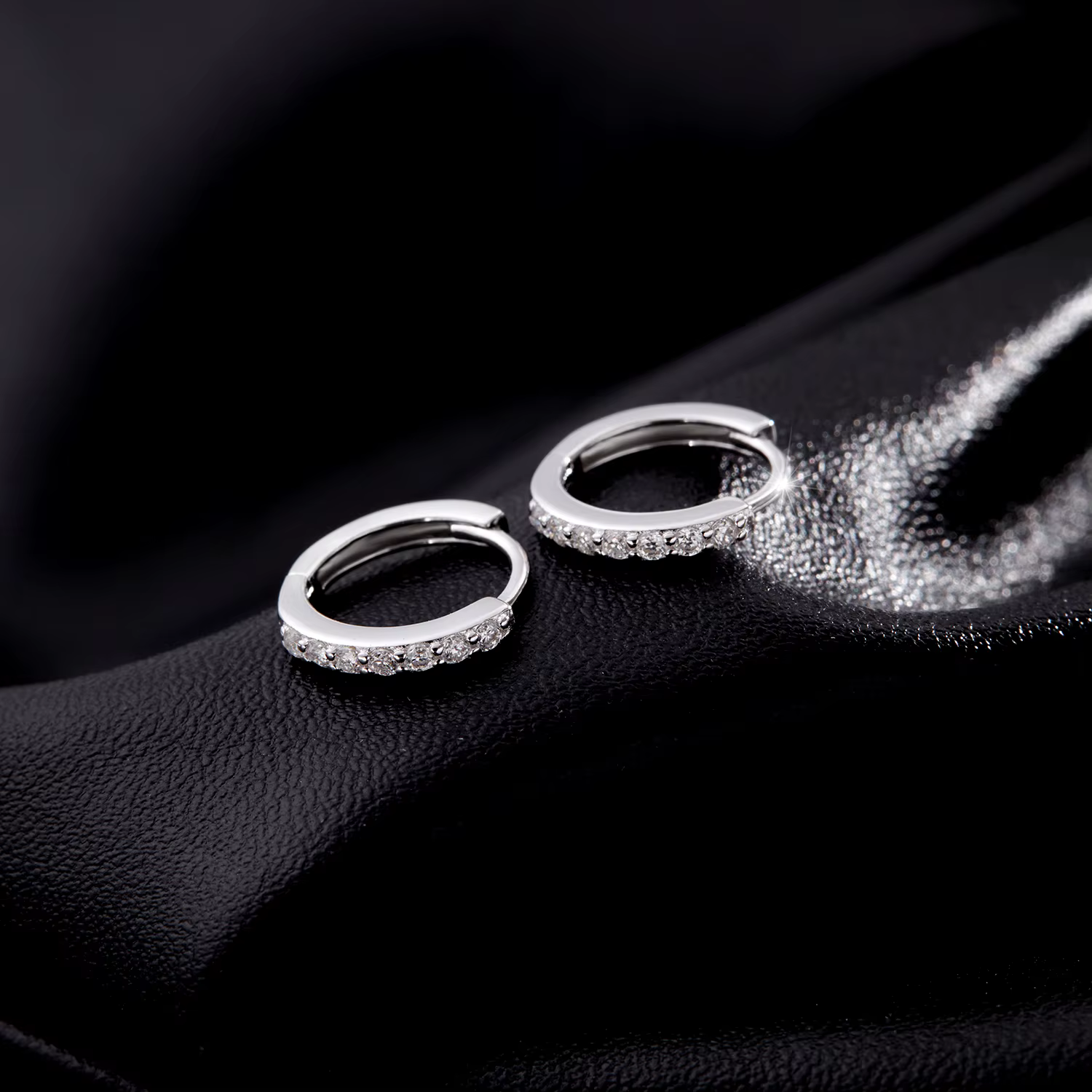 MODIAN D couleur scintillante Moissanite boucles d'oreilles 925 en argent Sterling classique brillan