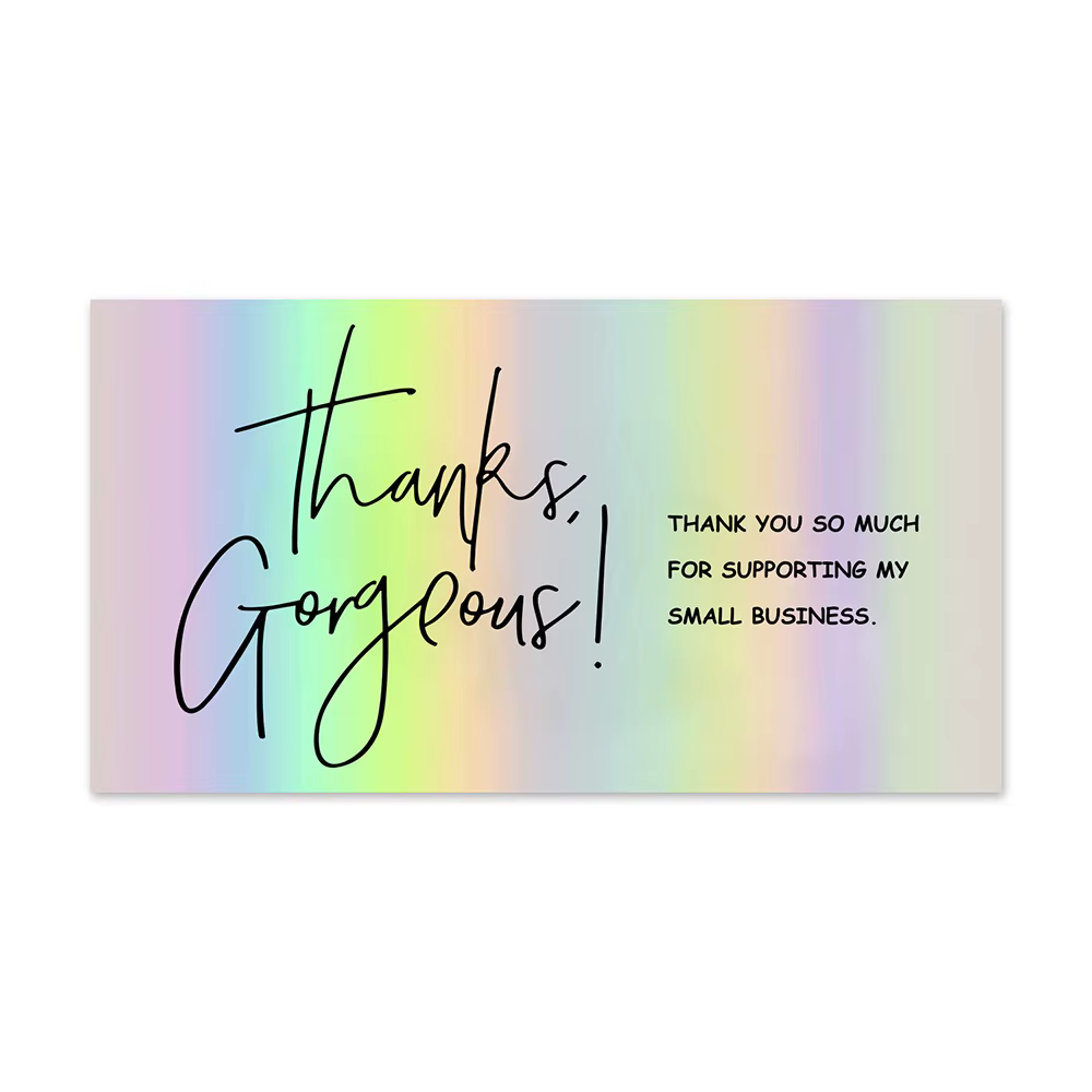 Cartes de remerciement pour petites entreprises, papier Laser coloré, merci pour votre commande, car