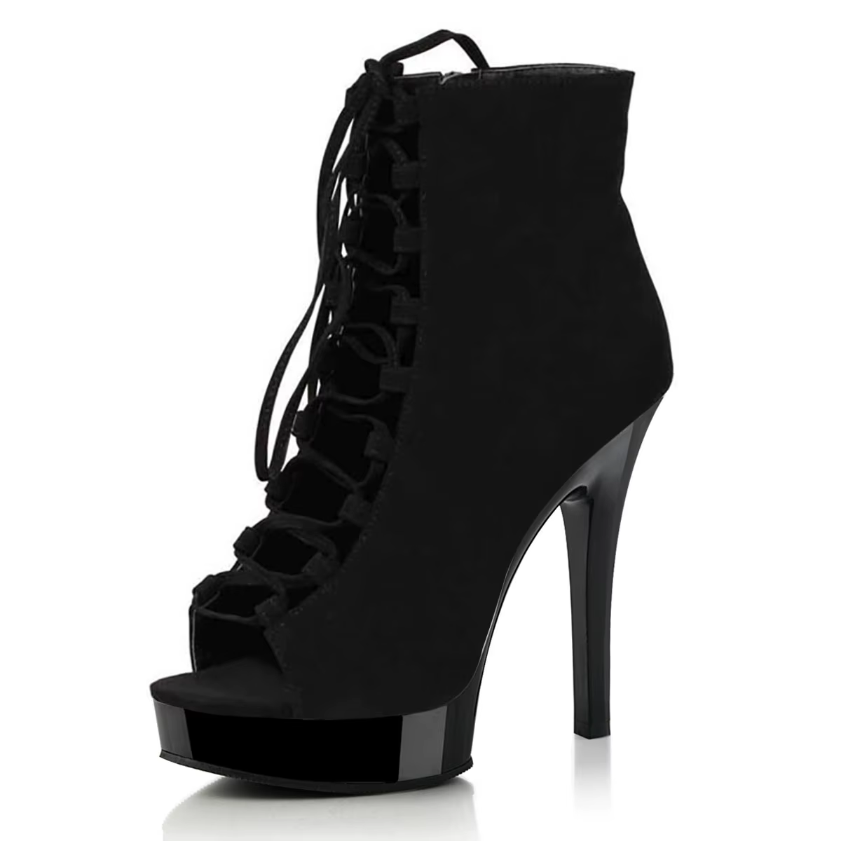 Bottines à lacets de 15cm pour femmes, chaussures à talons dénudés de 8 pouces, plate-forme de gladi