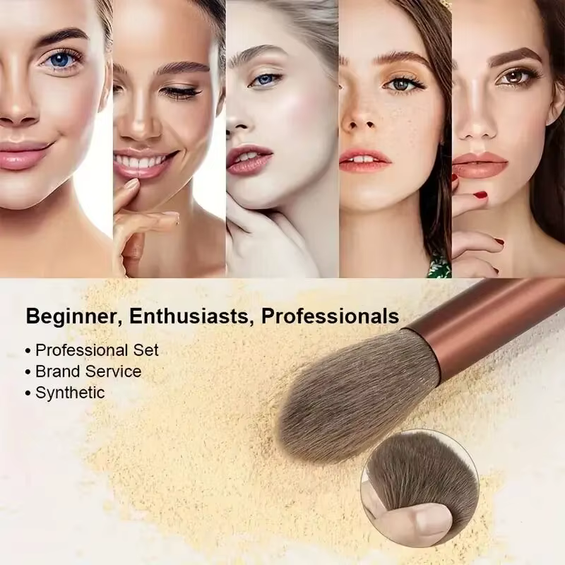 Ensemble de pinceaux de maquillage doux et moelleux, fond de teint cosmétique, poudre, fard à barrag