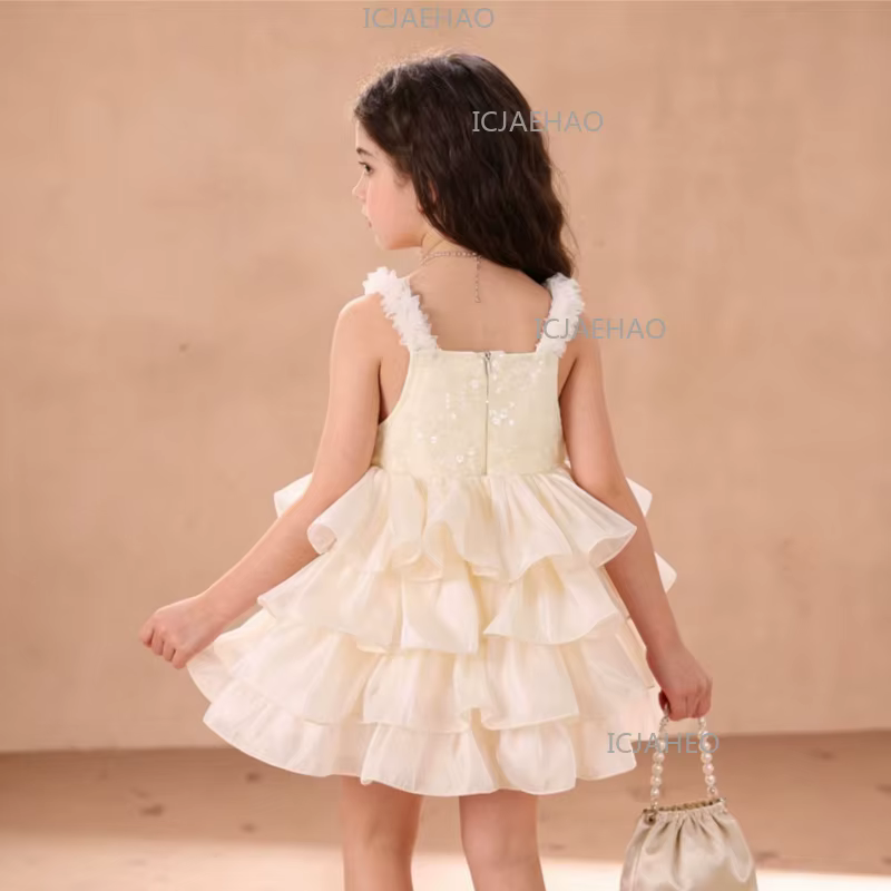 Robe de Princesse Bébé 2026, Robe sans Manches pour Enfants Filles, Costume d'Été, Nouvelle Jupe Tut