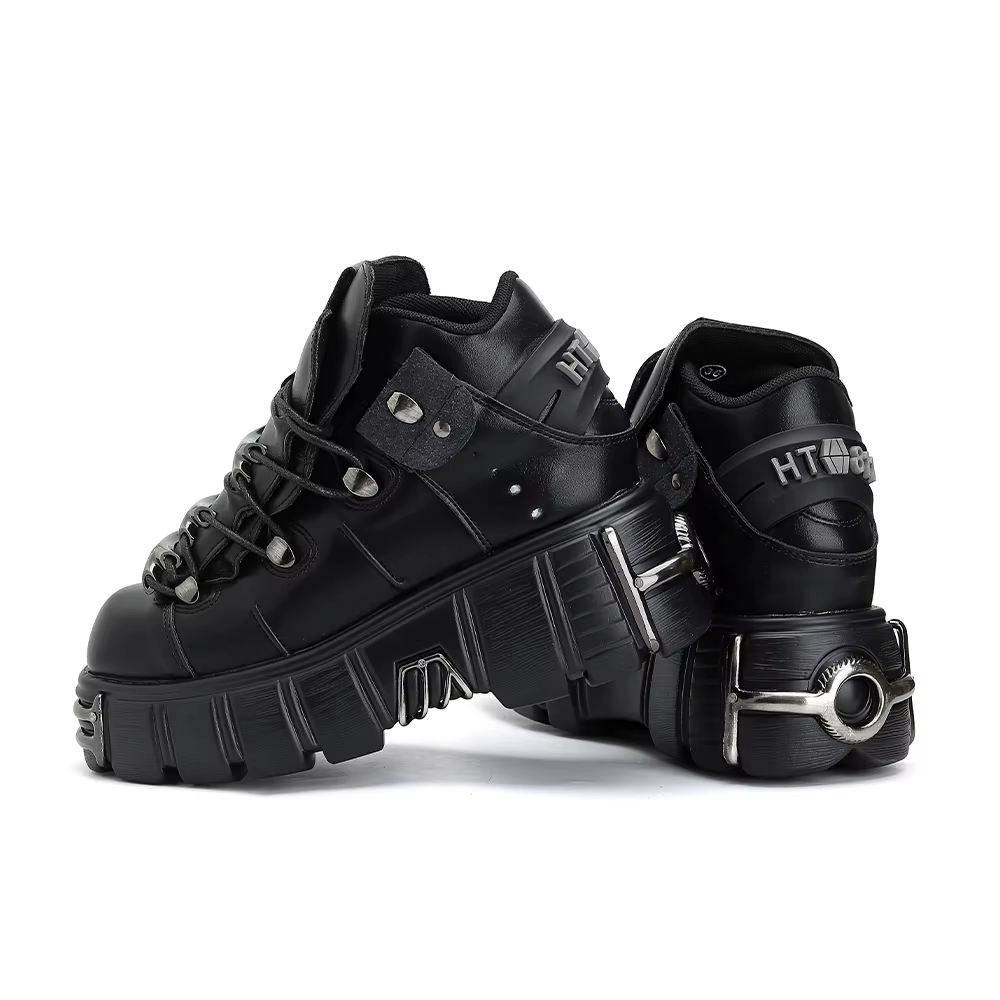 Chaussures à lacets pour femmes, nouveau Style Punk, hauteur du talon de 6CM, chaussures à plateform