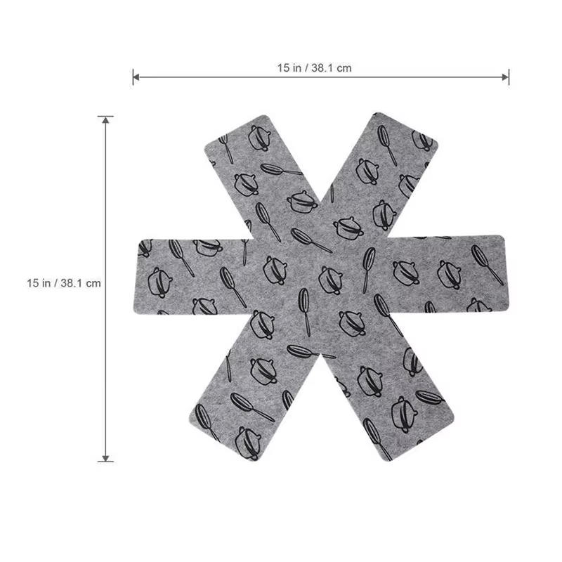 Protection antiadhésive pour poêle, 38x38cm, tampons de séparation pour éviter les rayures, séparer 