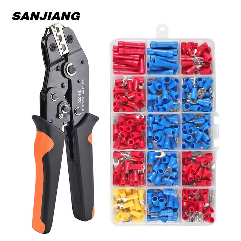 Ensemble d'outils de sertissage de fil SN-02C, connecteurs électriques de fil isolé, bout à sertir,