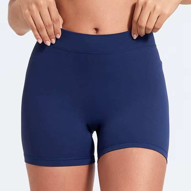 Short de yoga taille haute à dos en V pour femme, short moulant en nylon, pantalon de fitness, levag