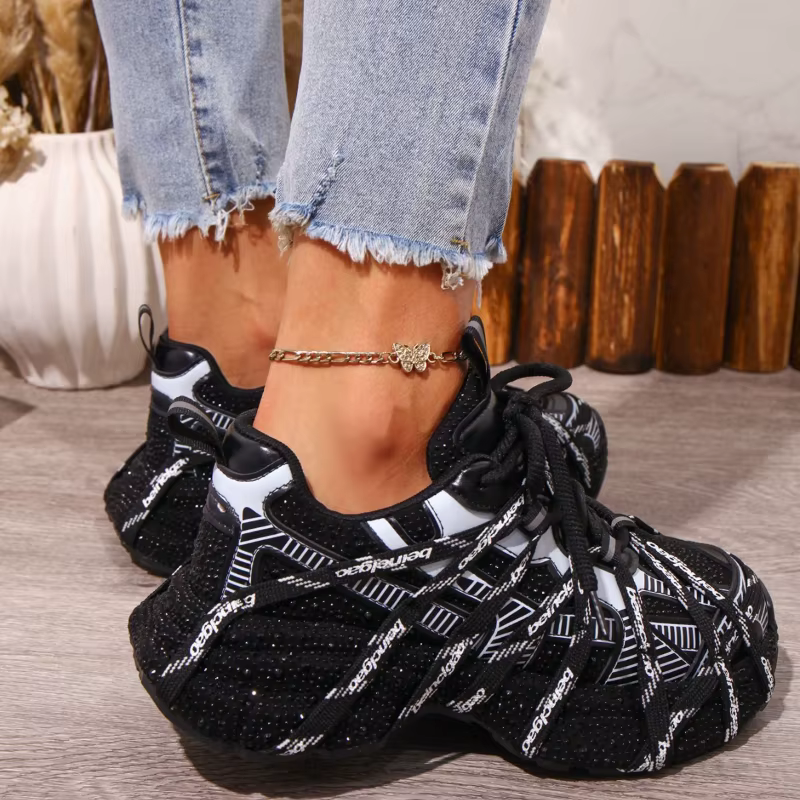 Designer de luxe unisexe chaussures talon épais plate-forme grande taille entraîneur décontracté tou